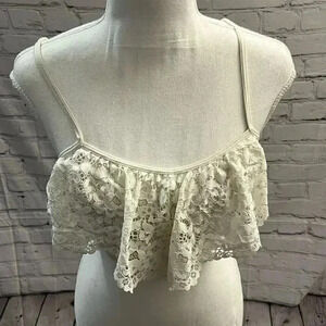 Victoria’s Secret White Lace Swim Bralette size medium